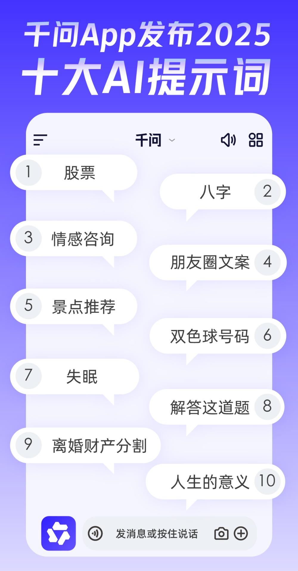 股票、双色球、离婚财产分割等入选千问App2025AI十大提示词-凤凰周刊